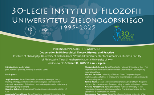 Międzynarodowe warsztaty naukowe „Współdziałanie w teorii, historii i praktyce filozoficznej"