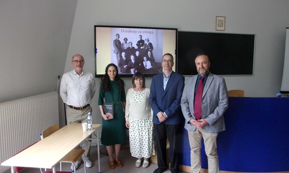 Na zdjęciu od lewej: prof. dr hab. Z. Nerczuk (UMK), dr M. Sargsjan, dr hab. W. Sajdek, dr hab. S. Huber, dr hab. T. Mróz.